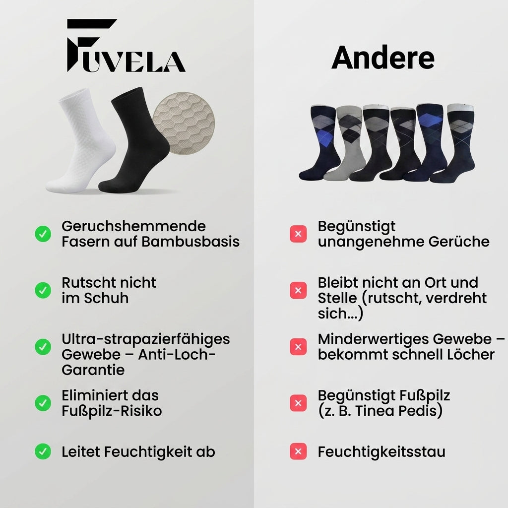 Halbhohe Fuvela™ Socken aus Premium-Bambusfaser